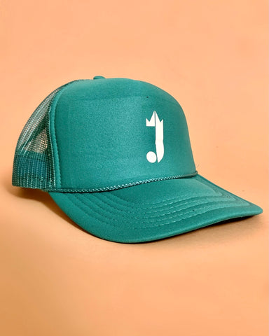 J King Trucker Hat (Teal)