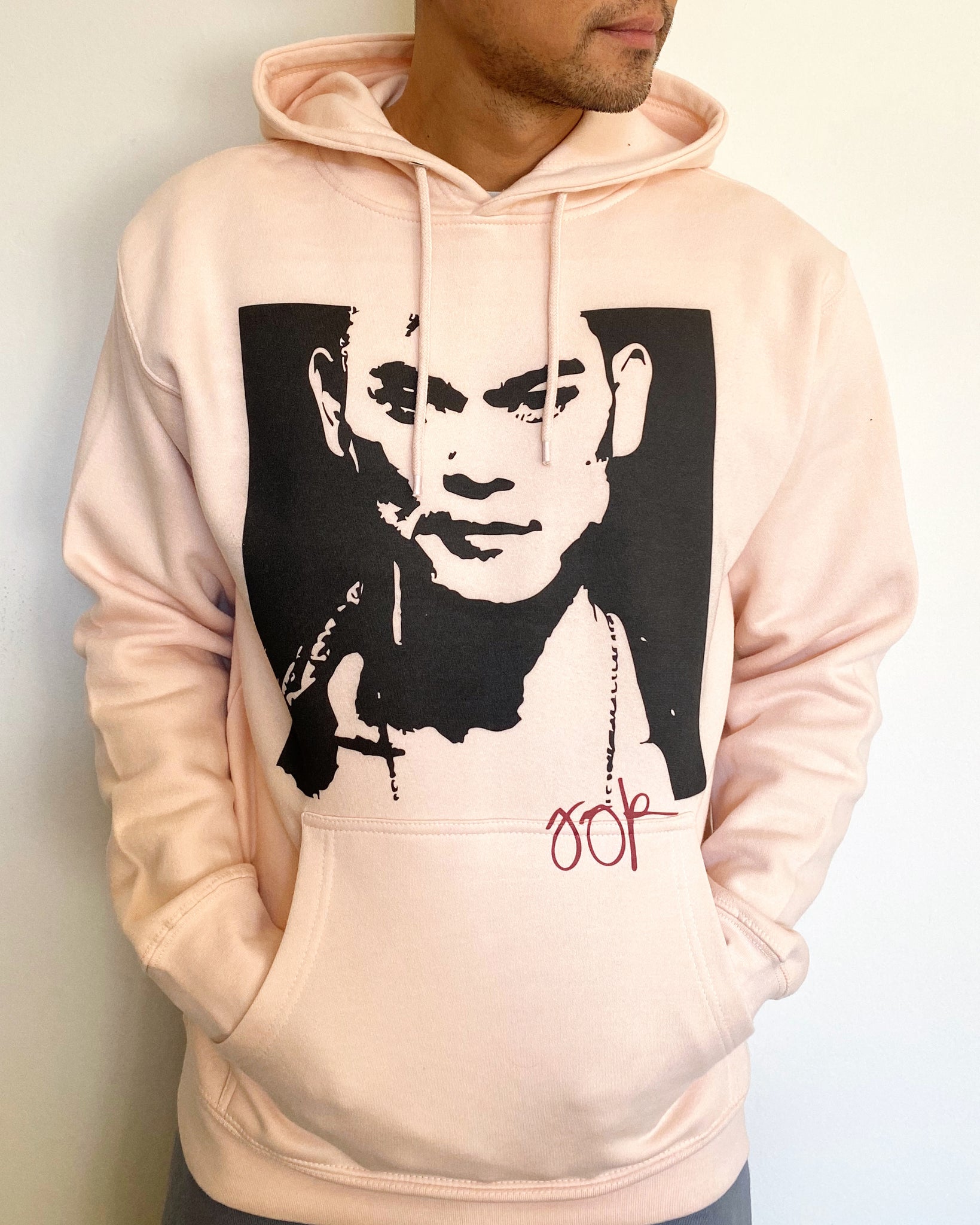 Jay R Gameface Graphic Hoodie (Peach)